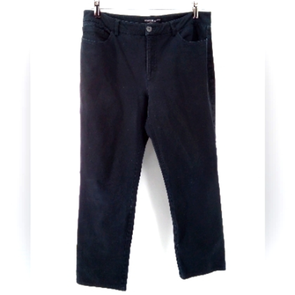 Peace of Cloth Panticular Blackened Gray Straight Jeans Cotton Spandex 10 NYC